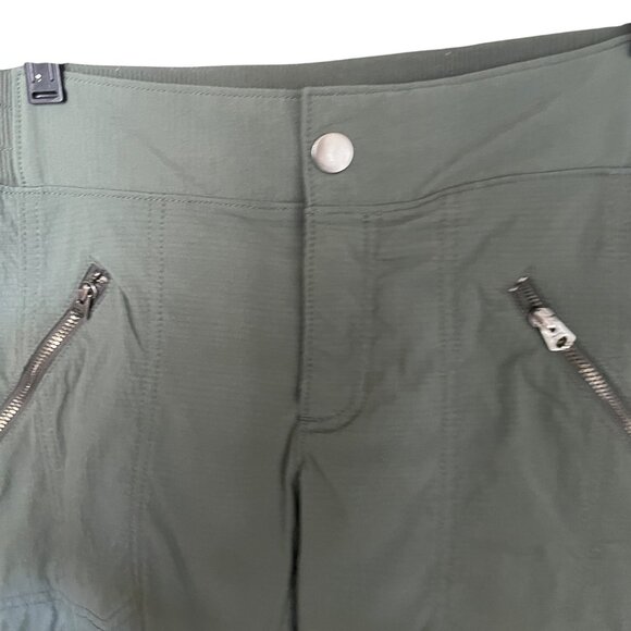 Athleta Womens Green Jogger Pants Size 2 With Zipper Pockets & Elastic Waistband - Picture 2 of 4